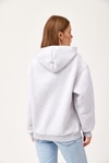 Oversize Kapüşonlu Kanguru Cepli Sweatshirt Gri