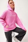 Oversize Kapüşonlu Kanguru Cepli Sweatshirt Pembe