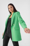 Gold Düğme Blazer Ceket Yeşil