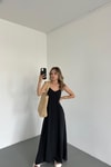 İp Asklı Modal Maxi Elbise Siyah