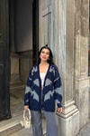 Yün Oversize Hırka Lacivert