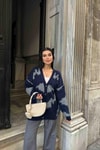 Yün Oversize Hırka Lacivert