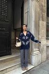 Yün Oversize Hırka Lacivert