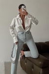 Mini Taşlı Mom Jean Buz Mavi