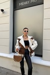 Süet Puffer Detay Yaka Tokalı Mont Kahve