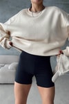 Balon Kol Oversize Sweat Bej
