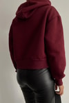 Basic Crop Sweatshirt Bordo