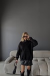 Kanguru Cepli Kapüşonlu Sweatshirt Siyah
