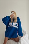 Kapüşonlu Balance Sweatshirt Saks Mavisi