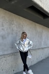 Silver Kapüşonlu Üst Gümüş