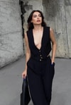 Yelekli Swanky Takım Siyah