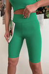 Yüksek Bel Biker Tayt Yeşil