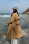 Kuşaklı Çok Düğme Trençkot Camel