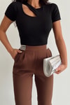 Cut Out Basic Tshirt Siyah