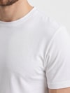 EtikmenPremium %100 Likralı Organik Pamuk Basic Slimfit Beyaz Erkek TişörtETİKMEN TİŞÖRT