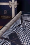 EtikmenBeyaz Lacivert Kareli Slimfit Hediye Kutulu Erkek GömlekGÖMLEK MODELLERİ
