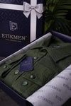 EtikmenHaki Düz Oversize Oduncu Hediye Kutulu Erkek GömlekGÖMLEK MODELLERİ