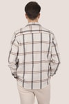 EtikmenKemik Beyaz Çizgili Oversize Oduncu Hediye Kutulu Erkek GömlekGÖMLEK MODELLERİ