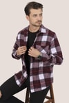EtikmenKiraz Beyaz Geçişli Oversize Oduncu Hediye Kutulu Erkek GömlekGÖMLEK MODELLERİ