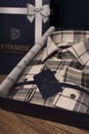 EtikmenKrem Yeşil Desenli Slimfit Oduncu Hediye Kutulu Erkek GömlekGÖMLEK MODELLERİ