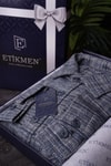 EtikmenLacivert Hasır Desenli Oduncu Oversize Kutulu Erkek GömlekGÖMLEK MODELLERİ
