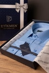 EtikmenŞeker Mavisi Saten Slimfit Hediye Kutulu Erkek GömlekGÖMLEK MODELLERİ
