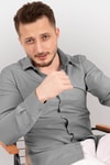 EtikmenGri Desenli Slimfit Erkek GömlekKlasik Gömlek Modelleri