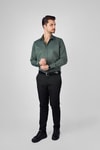 EtikmenYeşil Saten Slimfit Erkek GömlekKlasik Gömlek Modelleri