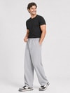 EtikmenErkek Gri Relax Fit Bağcıklı Baggy PantolonSpor Gömlek Modelleri