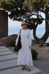 Beyaz Belle Elbise
