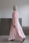 Cleo Büzgü Detaylı Uzun Elbise Soft Pembe