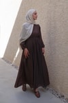 Kahve Perla Elbise 