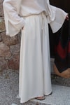 Krem Wide Leg Pantolon