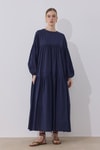 Lacivert Soho Vual Elbise