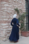 Nayra Denim Elbise Lacivert