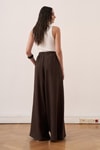 Rua Beli Lastikli Keten Pantolon Kahve