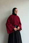 Scarlet Buklet Bluz Bordo