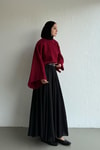 Scarlet Buklet Bluz Bordo