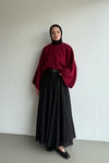 Scarlet Buklet Bluz Bordo