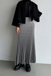 Siyah Striped  Kloş Etek
