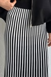 Siyah Striped  Kloş Etek