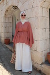 Terracotta Lamis Kimono
