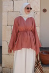 Terracotta Lamis Kimono