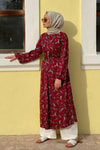 Bordo Şal Tunik