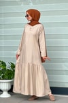 Camel Keten Elbise