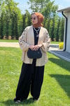 Krem Taşlı Kimono 