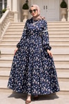 Melina Laci Desenli Elbise