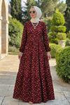 Nergiz Bordo Elbise