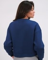  Kadın Nakış Detaylı Üç İplik Şardonlu Sweatshirt