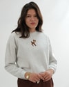 Kadın Nakış Detaylı Üç İplik Şardonlu Sweatshirt